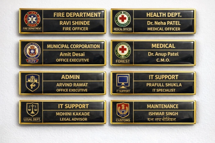 brass Pocket Name Badge