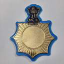 Sky Blue acrylic reference — 7-Corner Plain Zinc Badge Blank with Colour Acrylic & Plastic Pin