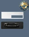 Reusable Sublimation Aluminum Name Badge 75×25mm – Silver  Pin or Magnet.webp