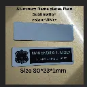 Aluminum Name plates Plain Sublimation White.webp