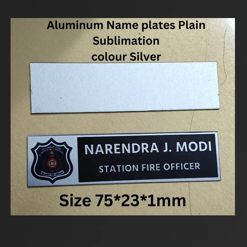 Aluminum Name plates Blank Sublimation Silver.webp