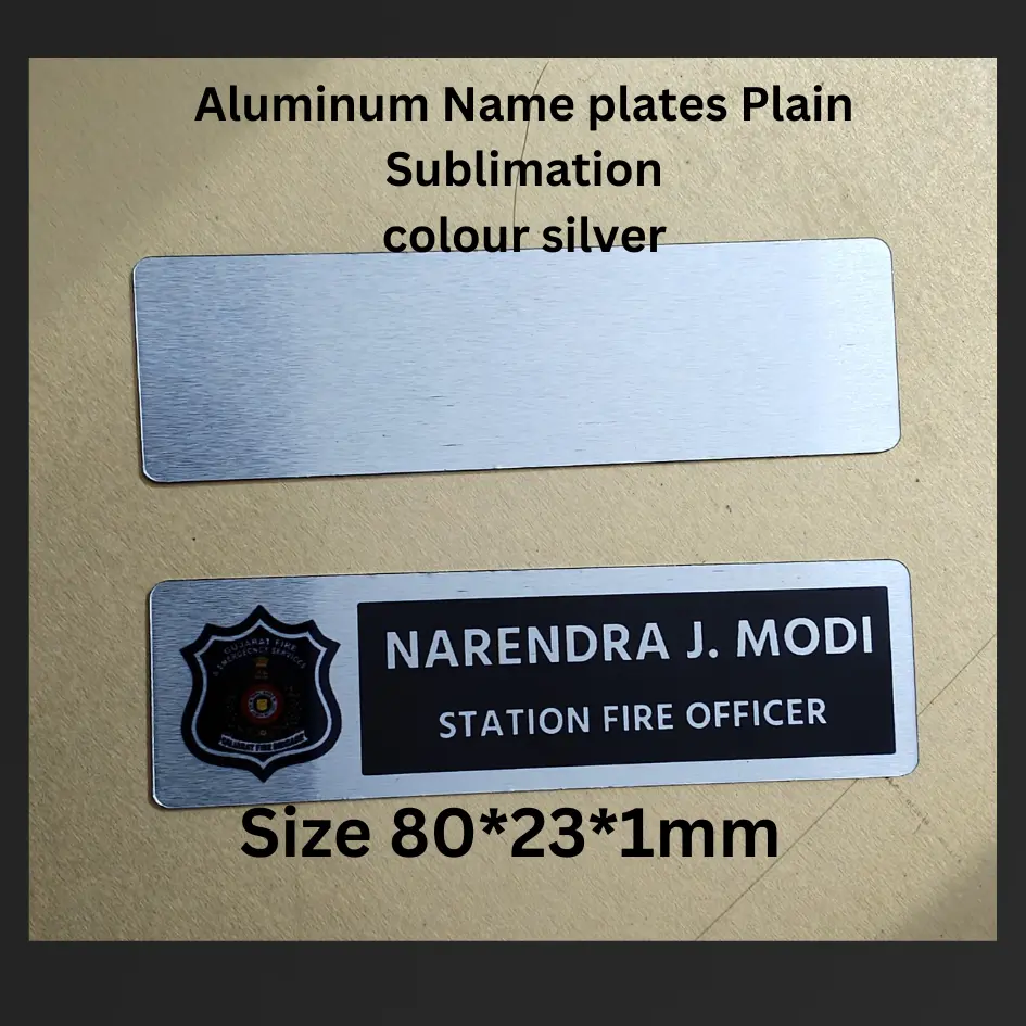Aluminum Name plates Plain Sublimation Silver.webp