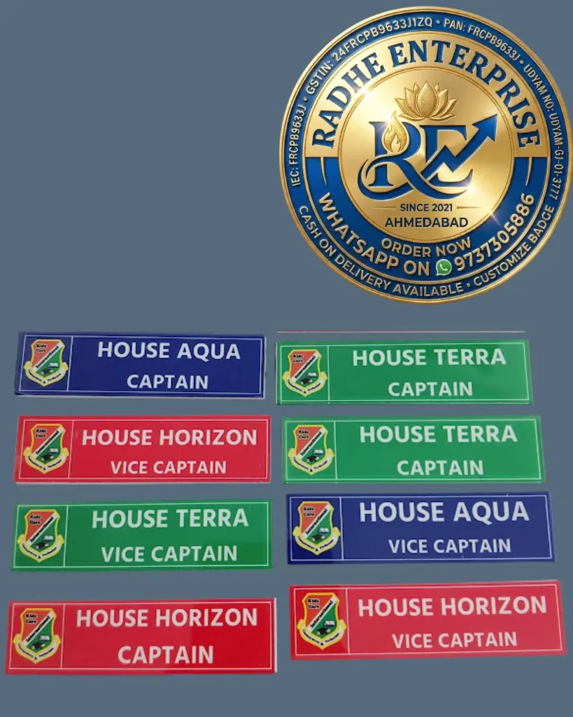 Custom School House Badges & Captain Tags  Premium Acrylic Finish.webp