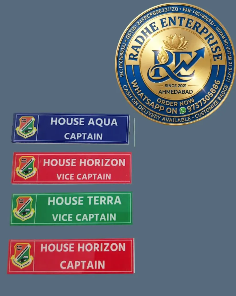 Custom School House Badges & Captain Tags  Premium Acrylic.webp
