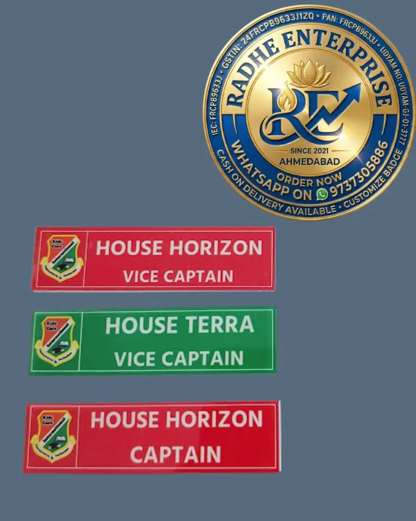 School House Badges & Captain Tags  Premium Acrylic Finish.webp