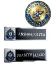 Customs Officer Name Badge for Customs Officers  Personalized Metallic Finish.webp