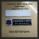 80*23 MM Mirror Silver Sublimation Blank Aluminum Name Plates 