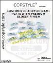 Customized Acrylic Name Plate with Premium Glossy Finish