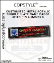 Customized Metal Acrylic Double Plate Name Badge With Pin And Magnet