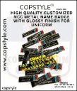 High Quality Customized NCC Metal Name Badge with Glossy Finish for Uniform