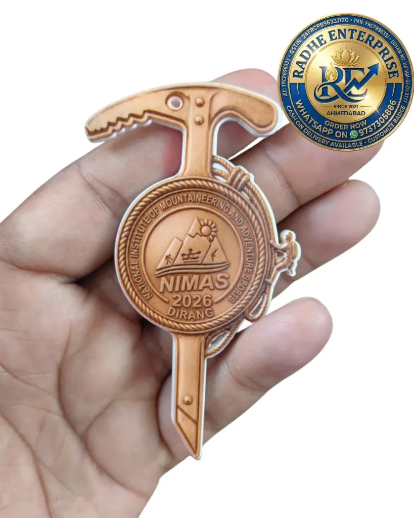 Custom NIMAS 2026 Dirang Mountaineering Insignia Badge – Premium Acrylic Souvenir