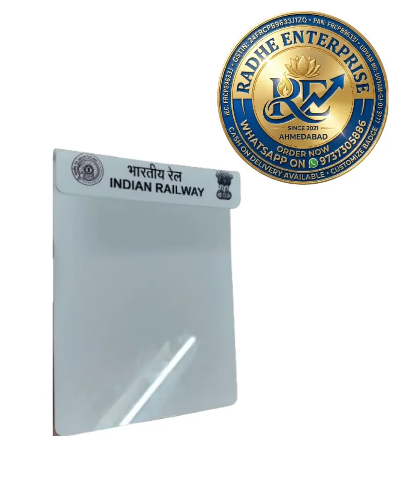 Premium Acrylic Railway Diary Cover Pad custom Indian Railway