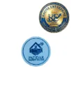 Premium Round Metal Company Logo Badge with Magnet Custom Corporate Pocket Badge