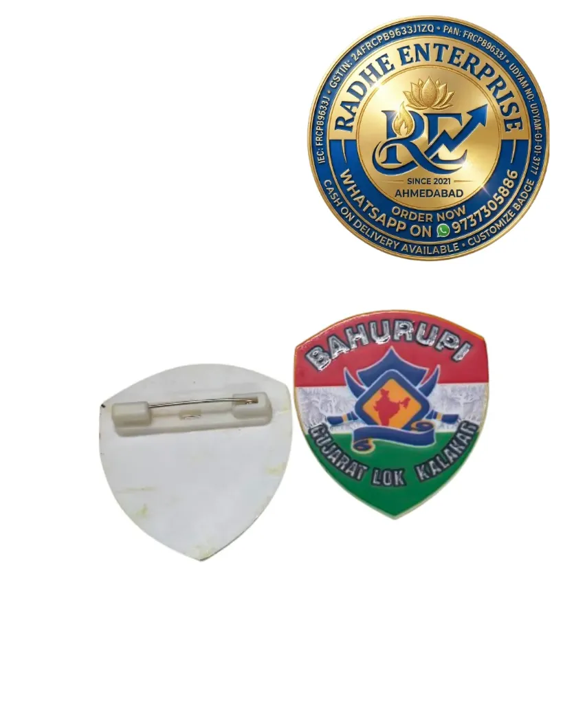 Premium Custom Acrylic Organization Badge Event & Volunteer Badge with Pin