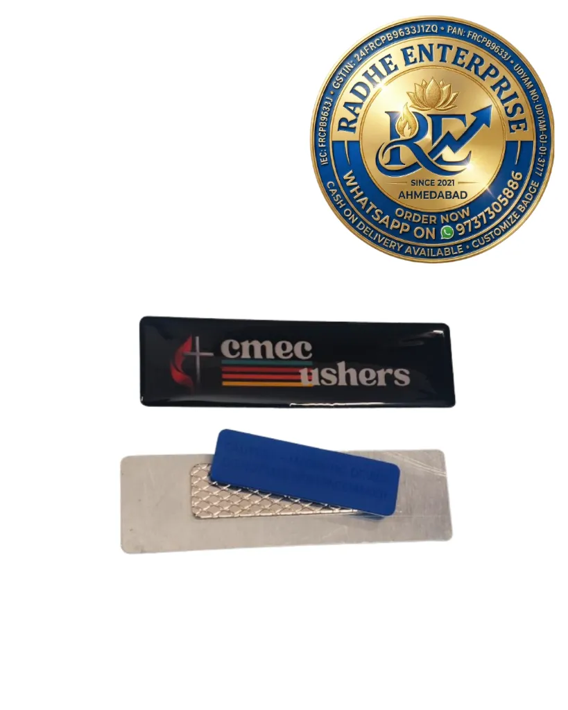 Premium Metal Hotel & Corporate Pocket Name Badge Custom Employee Name Plate with Magnet