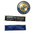 Premium Golden Border Metal Pocket Name Plate Glossy Corporate Employee Name Badge  Custom Office