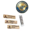 Golden Metal Corporate Office Name Plate Glossy Employee Pocket Name Badge with Magnet