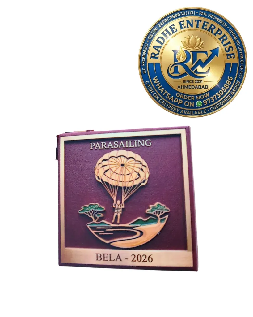 Acrylic Parasailing Camp Badge | Adventure Training Commemorative Badge