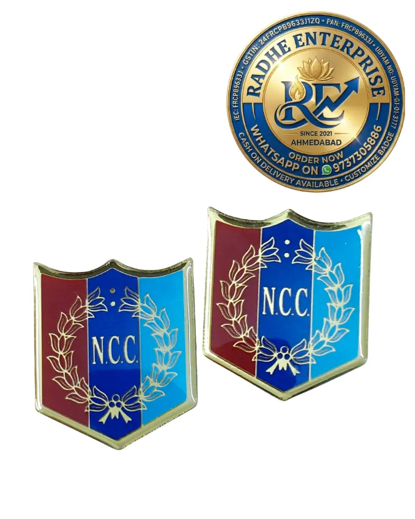 NCC Shield Metal Lapel Pin | National Cadet Corps Enamel Lapel Badge