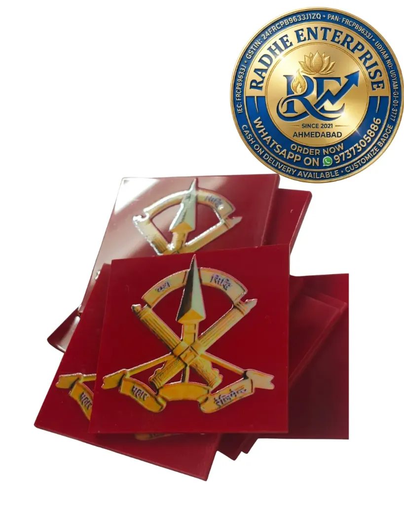 Mahar Regiment Acrylic Desk Plaque | Indian Army Regiment Emblem Display badge