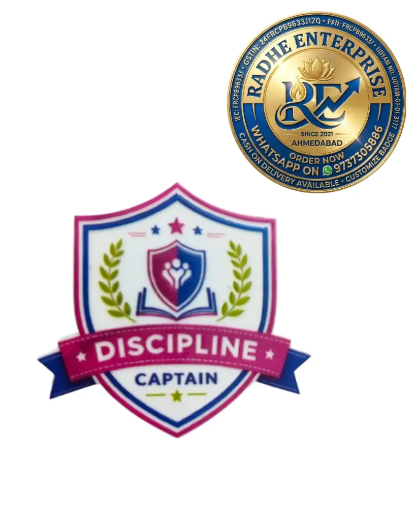 Discipline Captain Acrylic Badge  Premium School Discipline Captain Badge Custom Student Leadersh