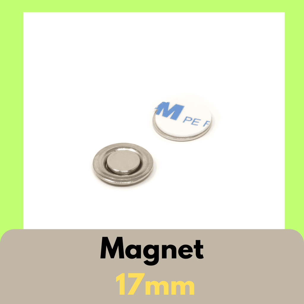 [OLD-297] Magnetic Badge Fastener - 17 mm Single Round Magnet