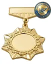 Premium NCC Plain Gold Medal with Customizable Plate and Safety Back Pin 1 inch circe 100 piece