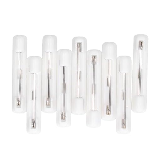 [PSBP10038mm] Plastic Safety Brooch Pin Back Badge Backing Clip Blank Base for Jewelry Making Handmade Wedding Brooch DIY Findings | 100pcs (38mm)