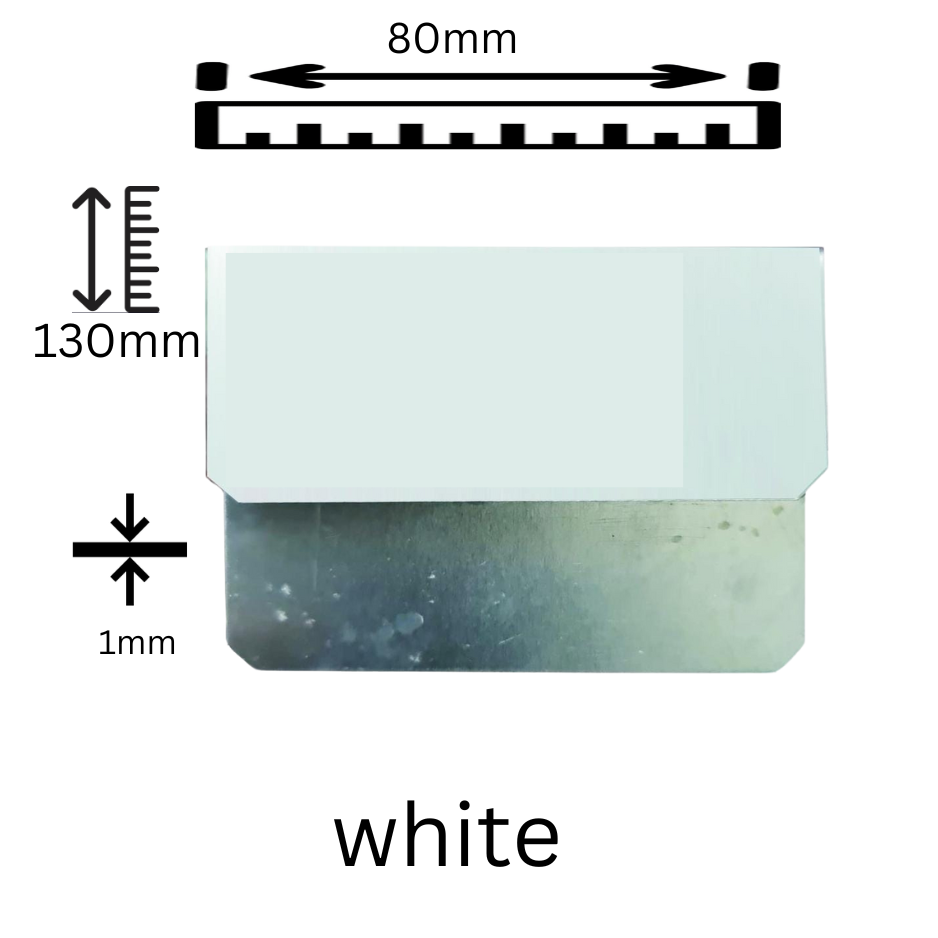 [OLD-595] White Sublimation Plain Coat Name plate Aluminum