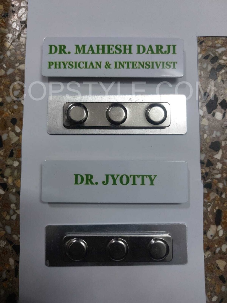 Magnetic Name plate metal