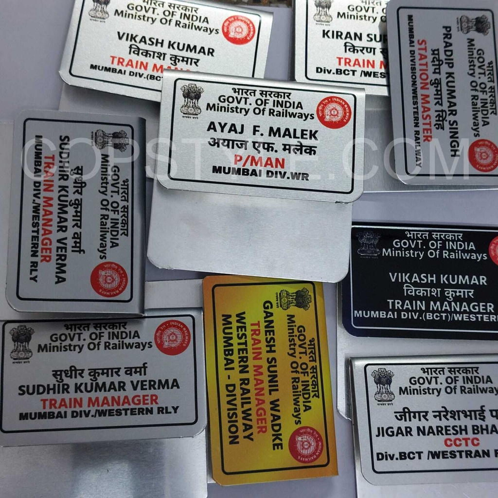 [RPNP] Railway pocket name plate 