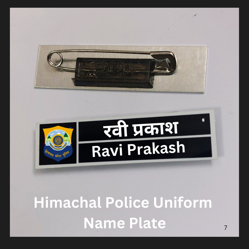 Himachal Police Uniform Name Plate