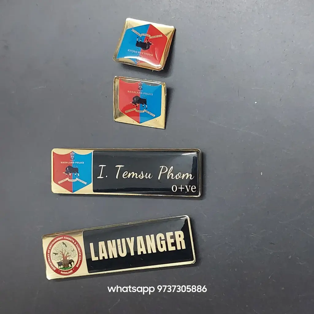 Nagaland Police Pocket Name Badge – Customized Metal Badges for Officers – Official & Durable