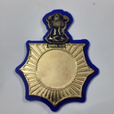 7-Corner Plain Zinc Badge Blank with Colour Acrylic & Plastic Pin