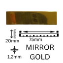 Aluminum Name plates Plain Sublimation Mirror Gold