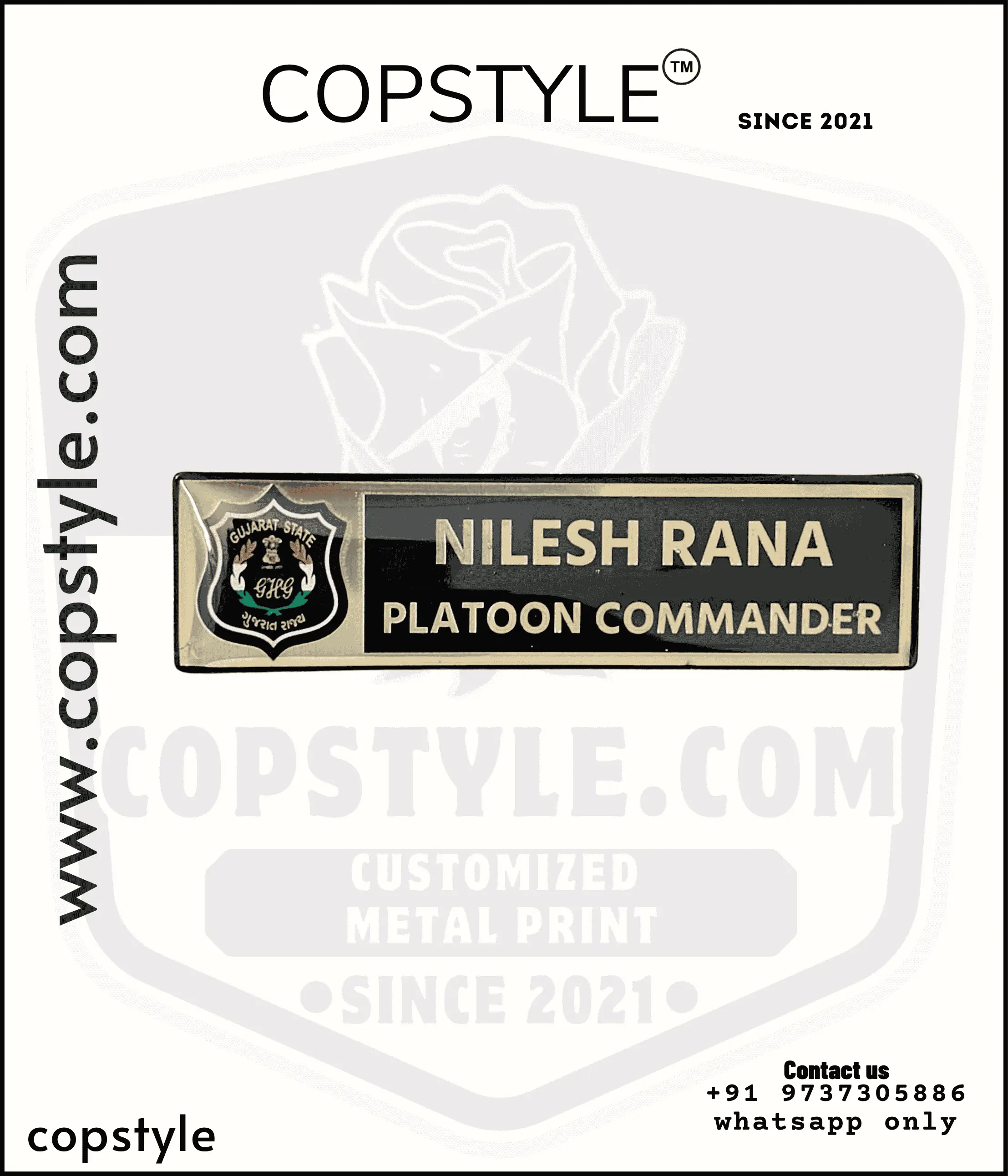 Gujarat Home Guard Pocket Name Badge – Durable & Customizable  Buy Online