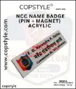 NCC Name Badge PIN MAGNET Acrylic