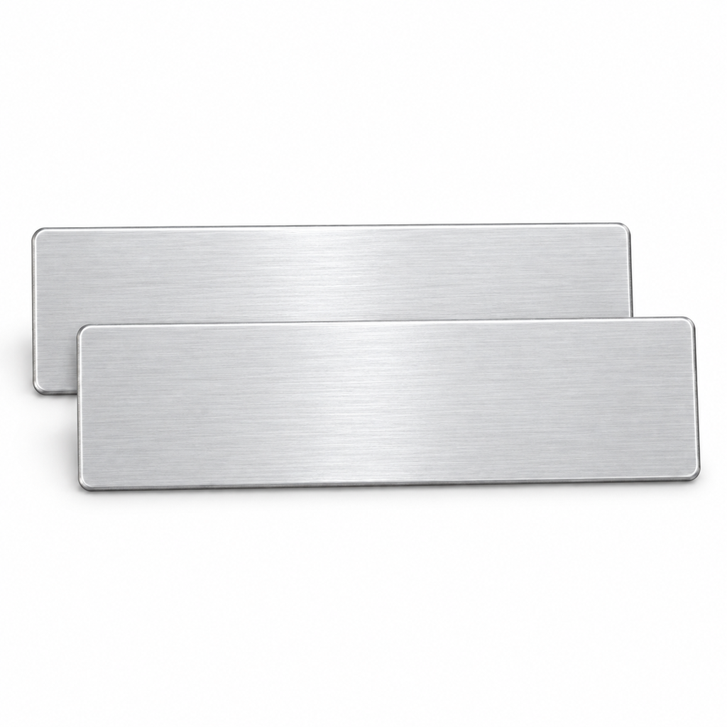 [OLD-51] Silver Sublimation Blank Aluminum Name Plates 75*20