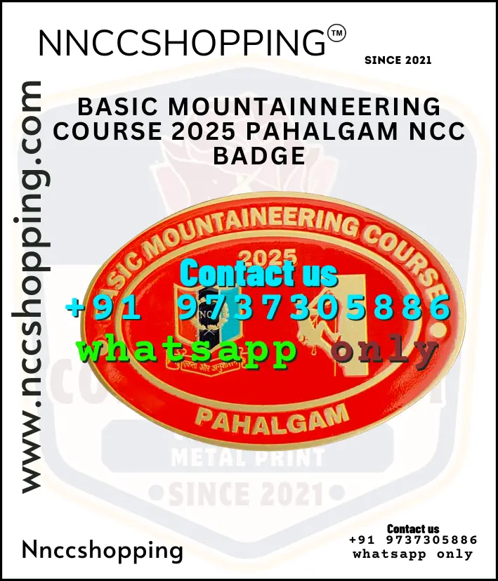 Basic mountainneering course 2025 pahalgam ncc badge