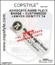 Advocate Name Plate Badge – Customized Lawyer Identity
