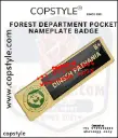 Forest Department Pocket Nameplate Badgee