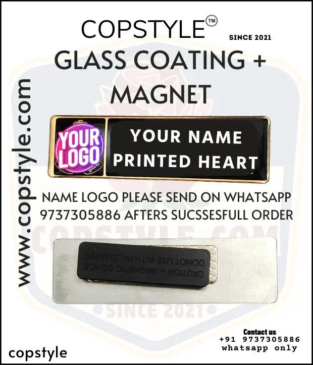 Pocket Name Badge with Glass coating and Magnet