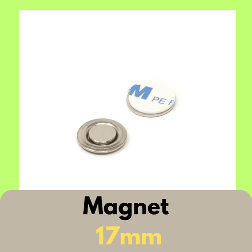 Single round magnet badge fastener 17 mm