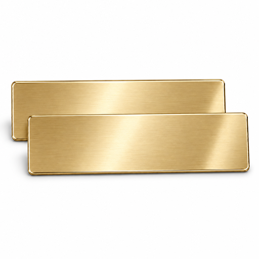 Gold plain sublimation name plate 75 × 20 mm