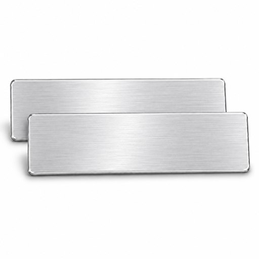 Silver plain sublimation name plate 80 × 23 mm