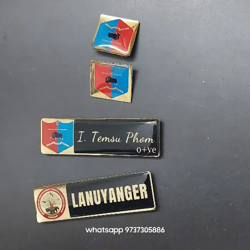 Nagaland Police Pocket Name Badge – Customized Metal Badges for Officers – Official & Durable