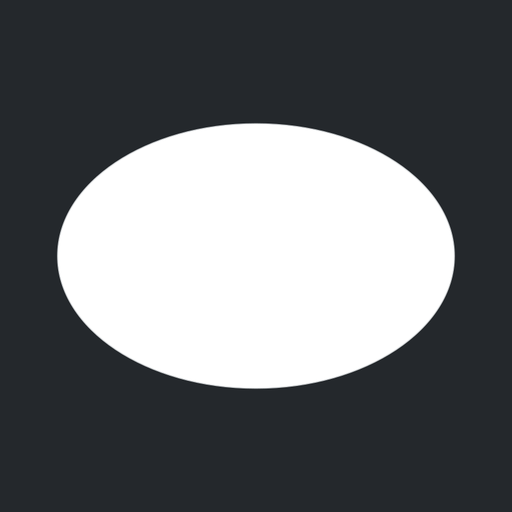 Plain white 3 mm acrylic oval blank on a dark background