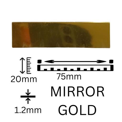 Aluminum Name plates Plain Sublimation Mirror Gold