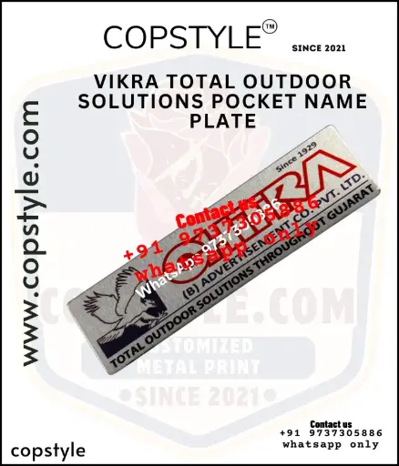 VIKRA Total Outdoor Solutions Pocket Name Plate
