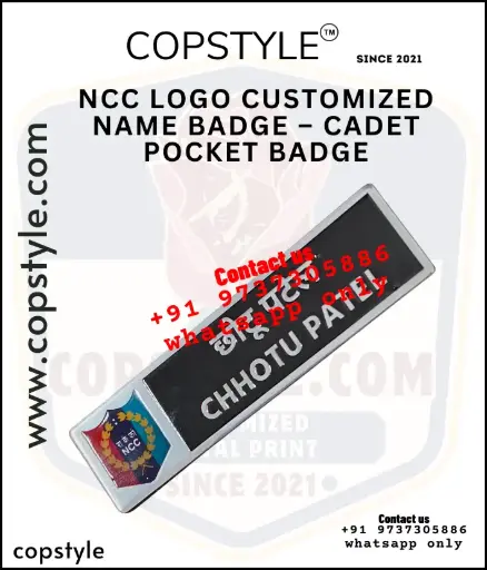 NCC Logo Customized Name Badge – Cadet Pocket Badge